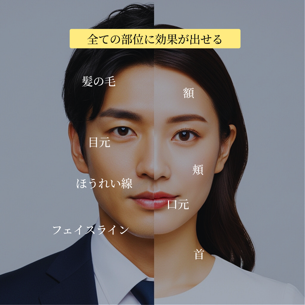 全ての部位に効果が出せる